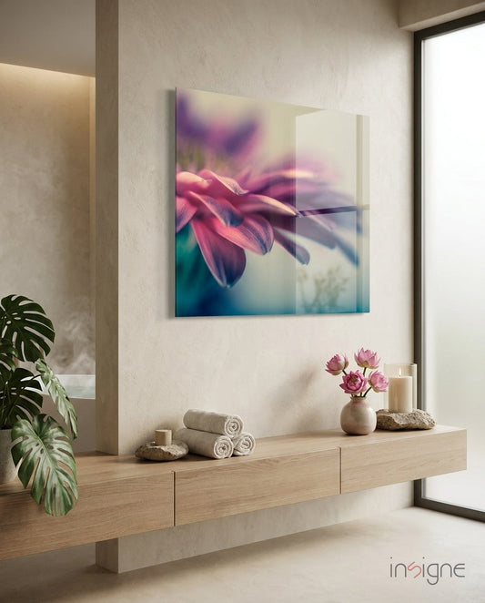 Flower Glass Wall Art