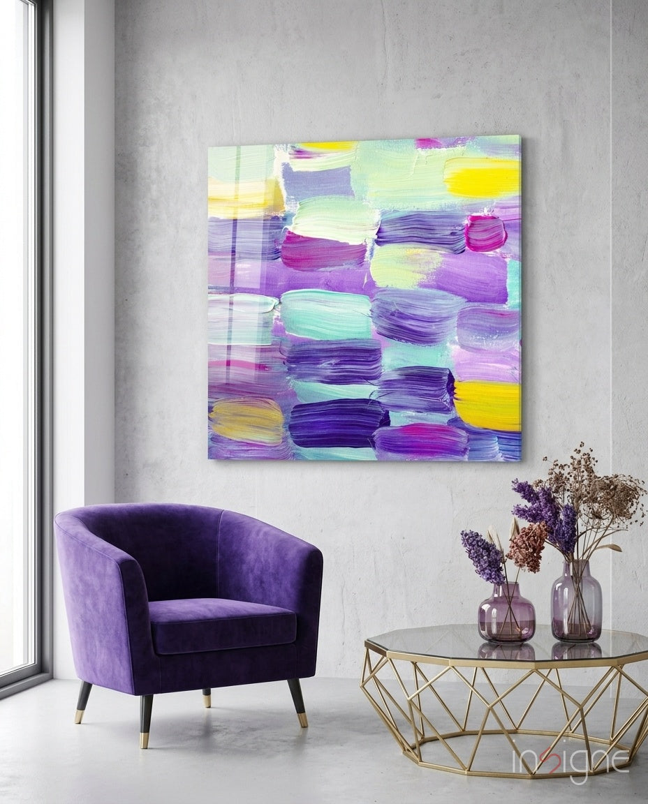 Abstract Glass Wall Art