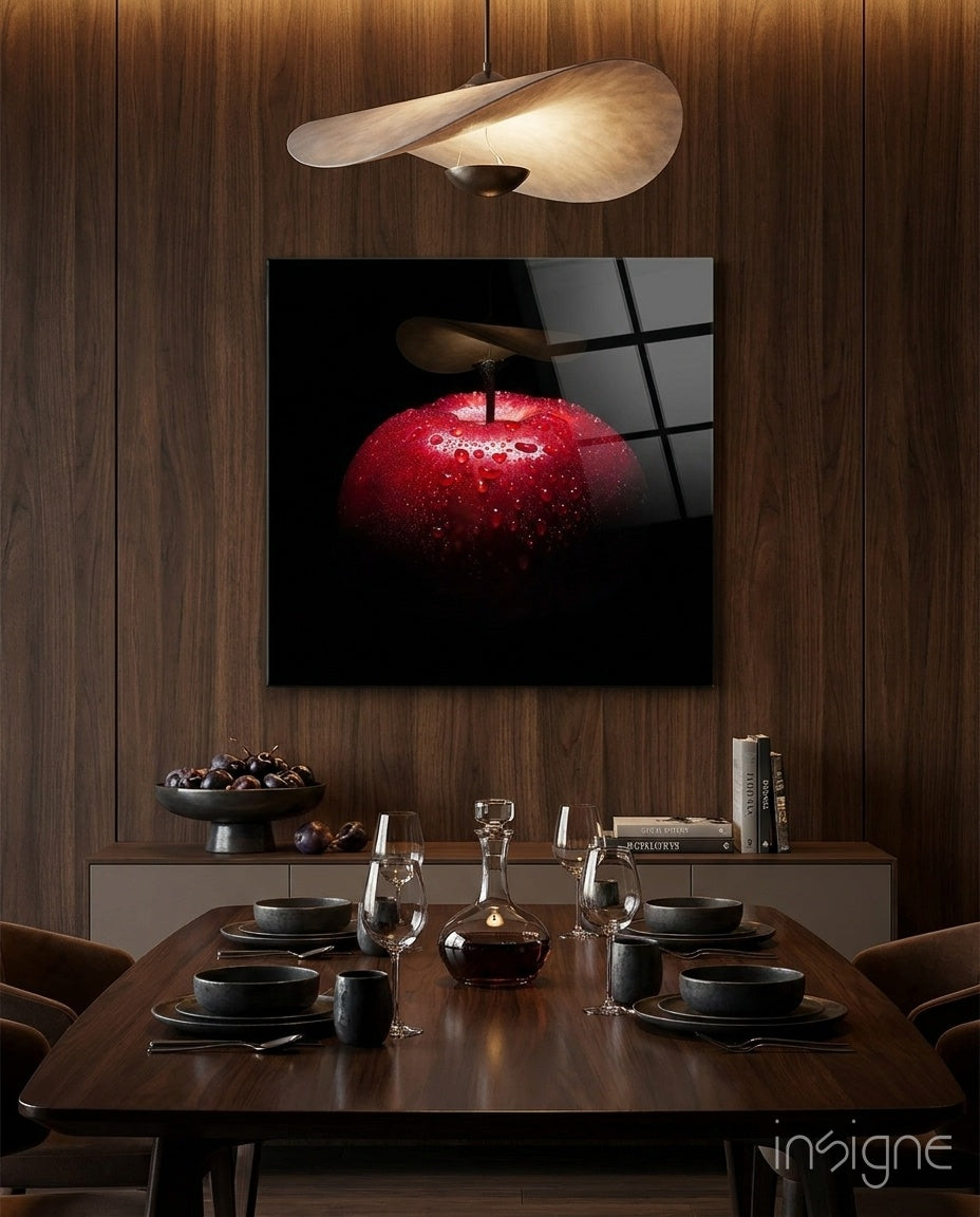 Red Apple Glass Wall Art