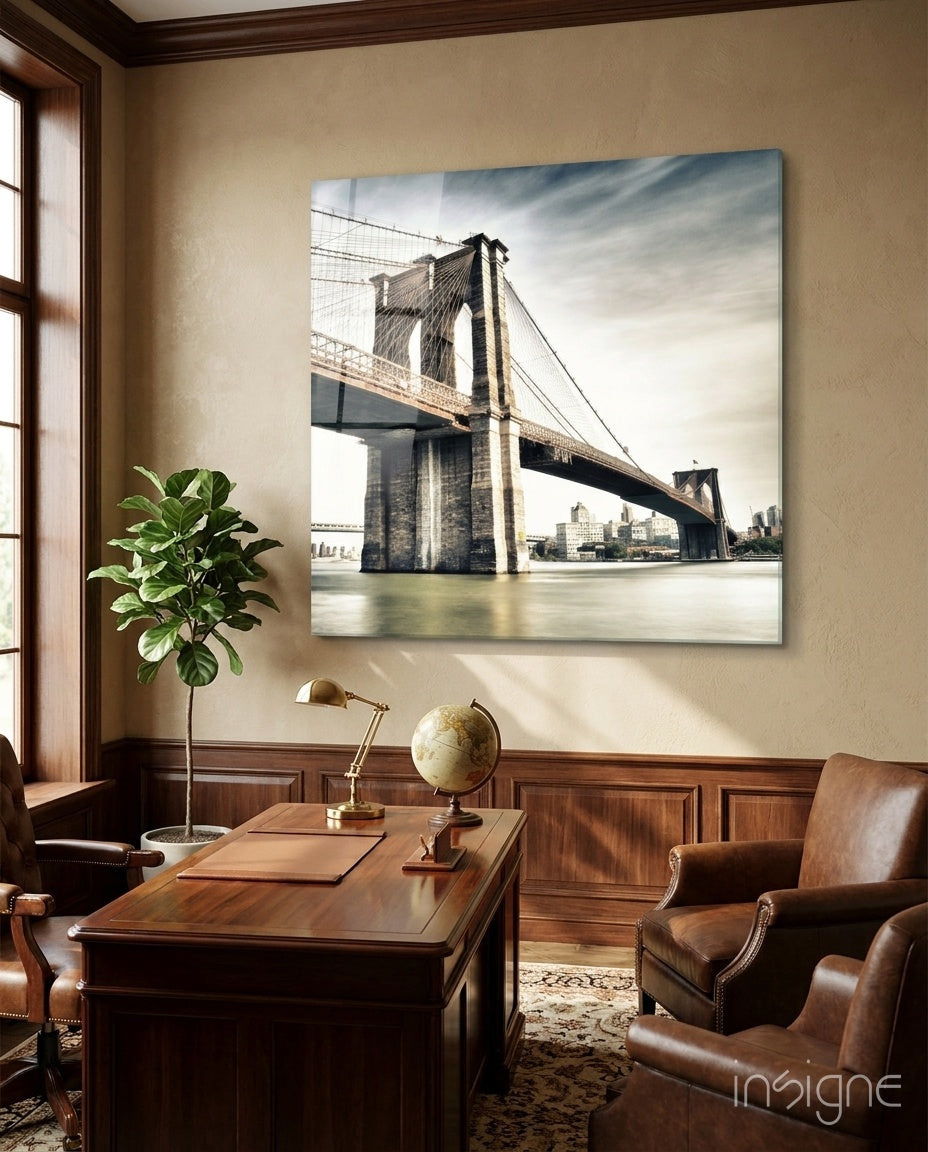 Brooklyn Bridge Glass Wall Art