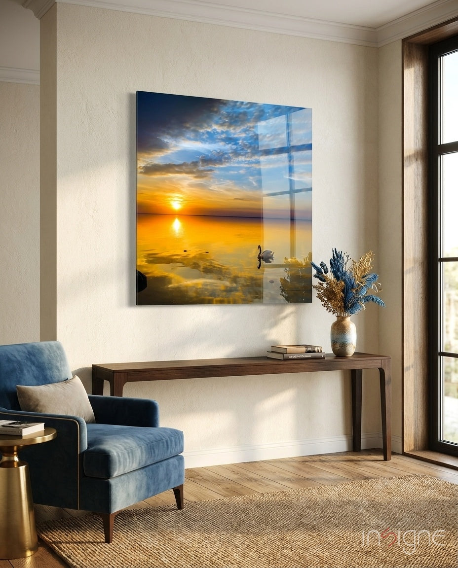 Sunset Glass Wall Art