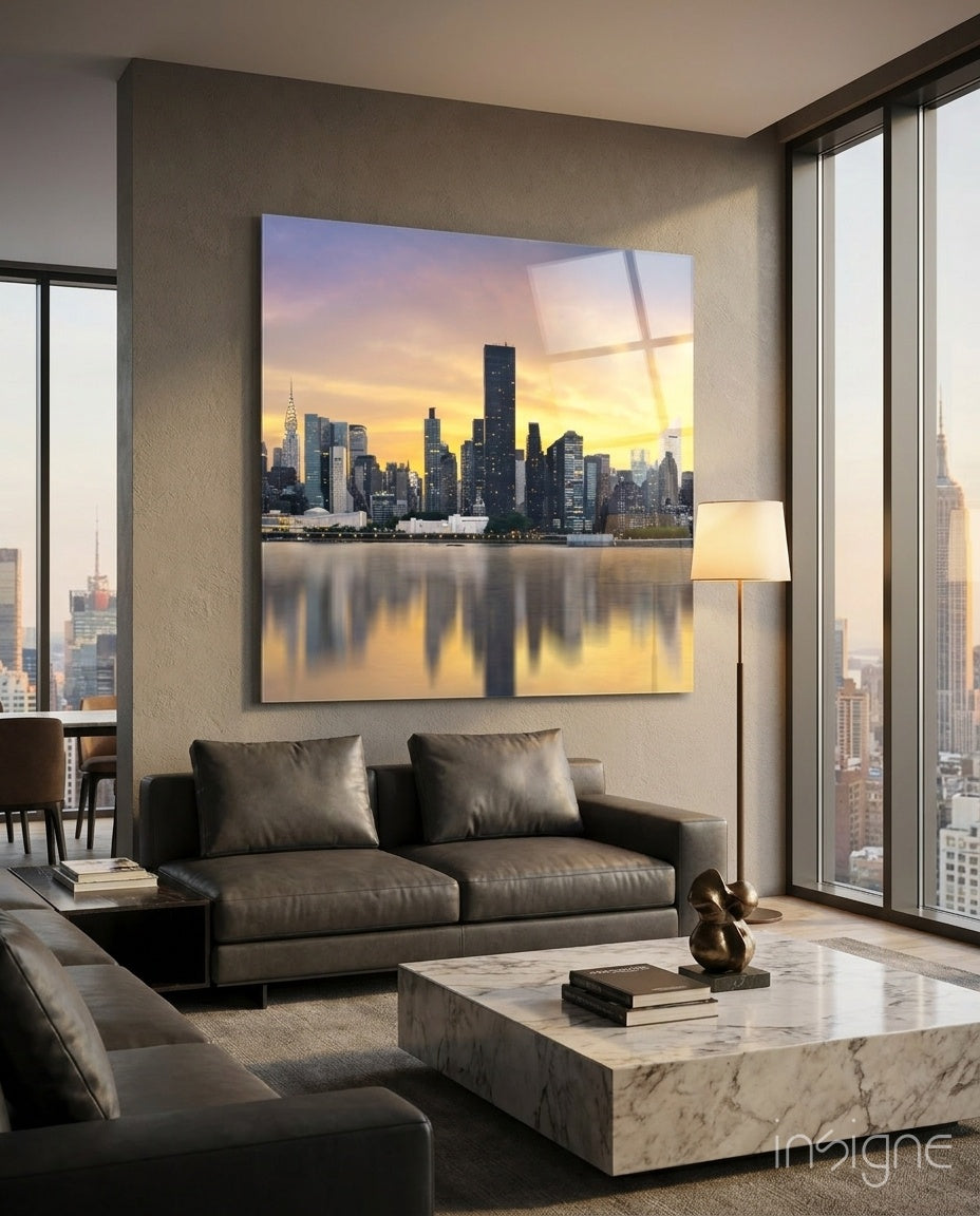 City Glass Wall Art