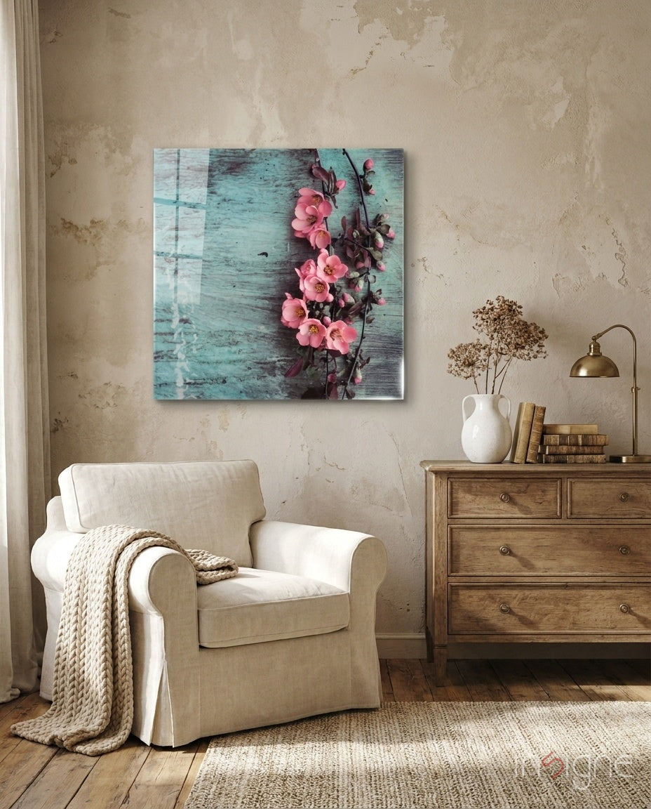 Flower Glass Wall Art