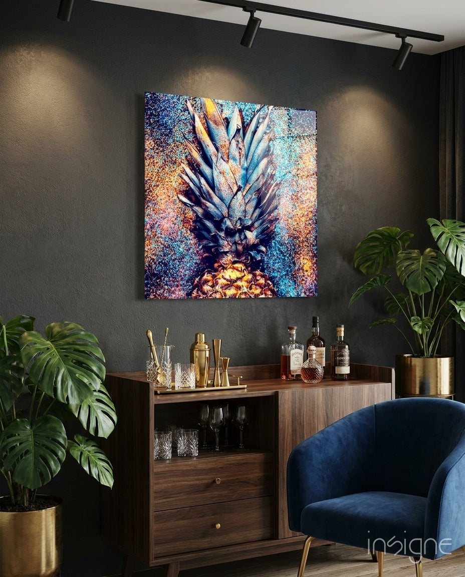 Pineapple Glass Wall Art