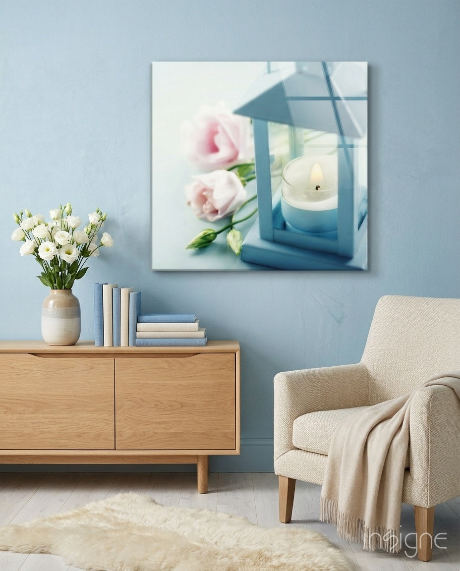 Candle Glass Wall Art