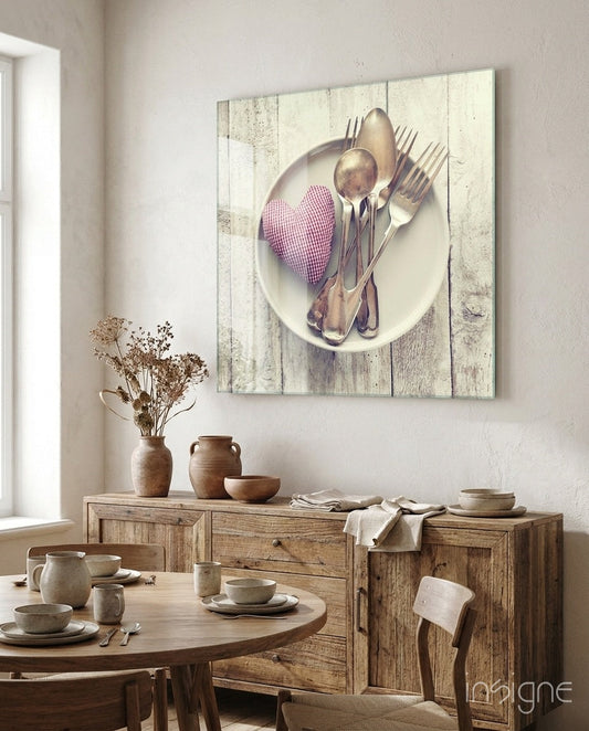 Heart Glass Wall Art