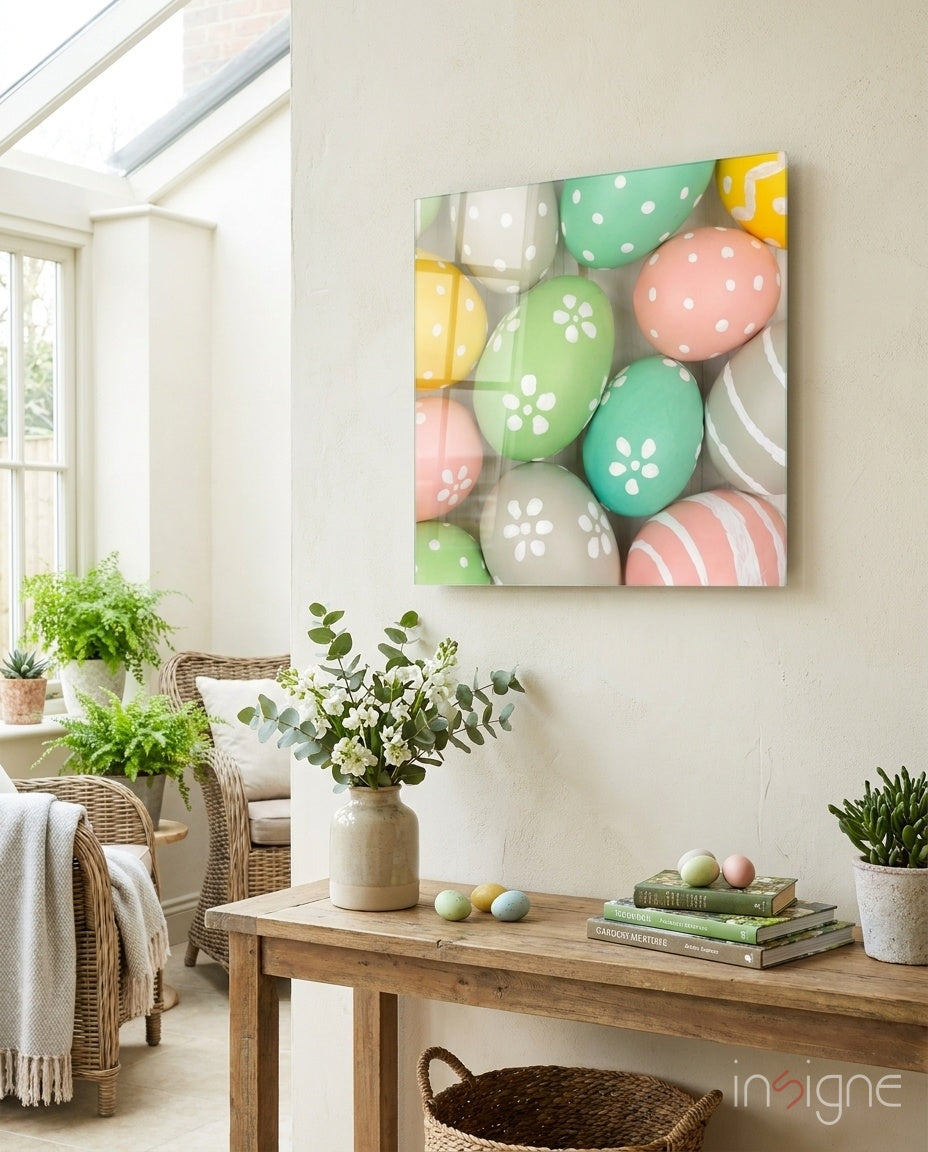 Eggs Glass Wall Art