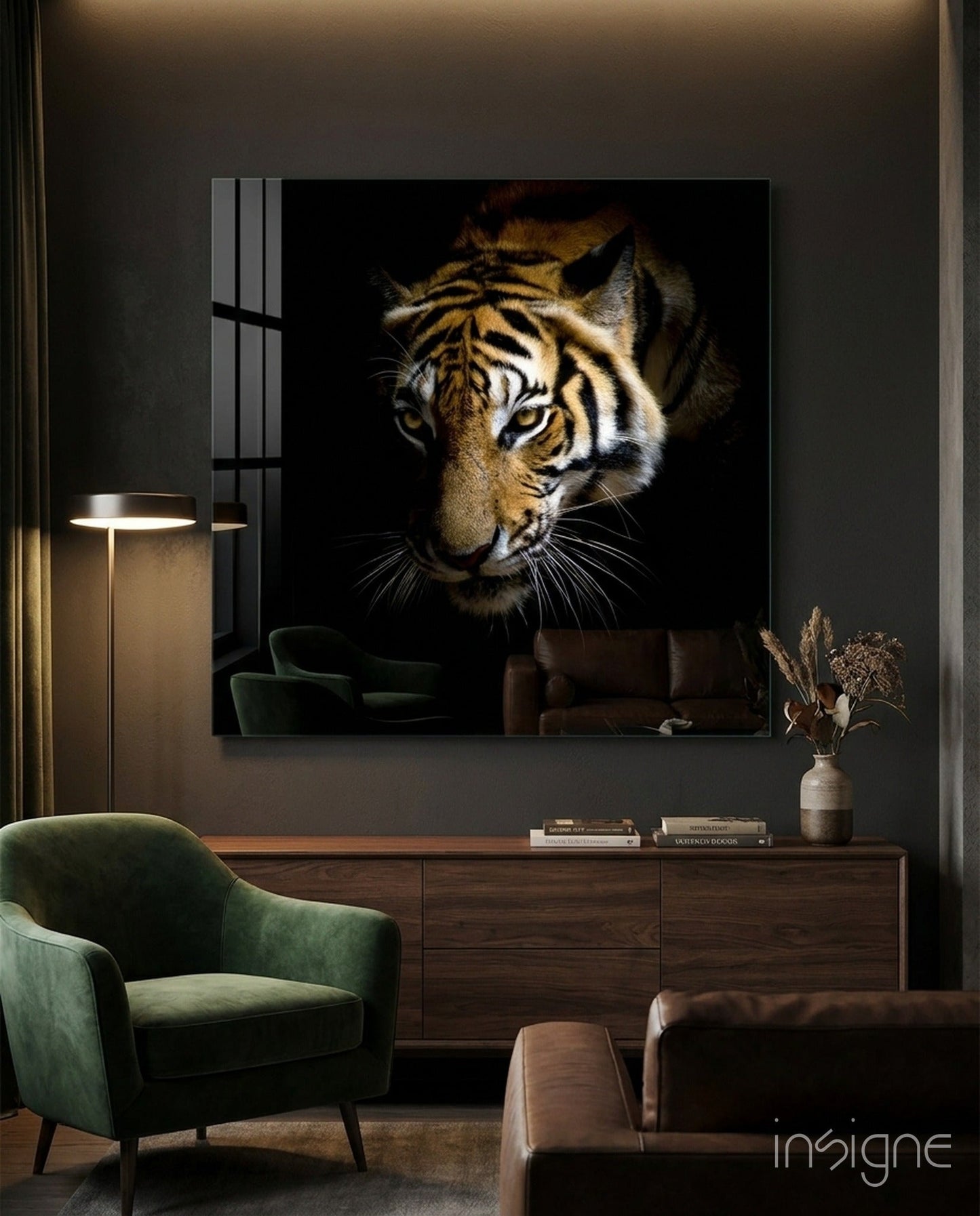 Tiger Glass Wall Art