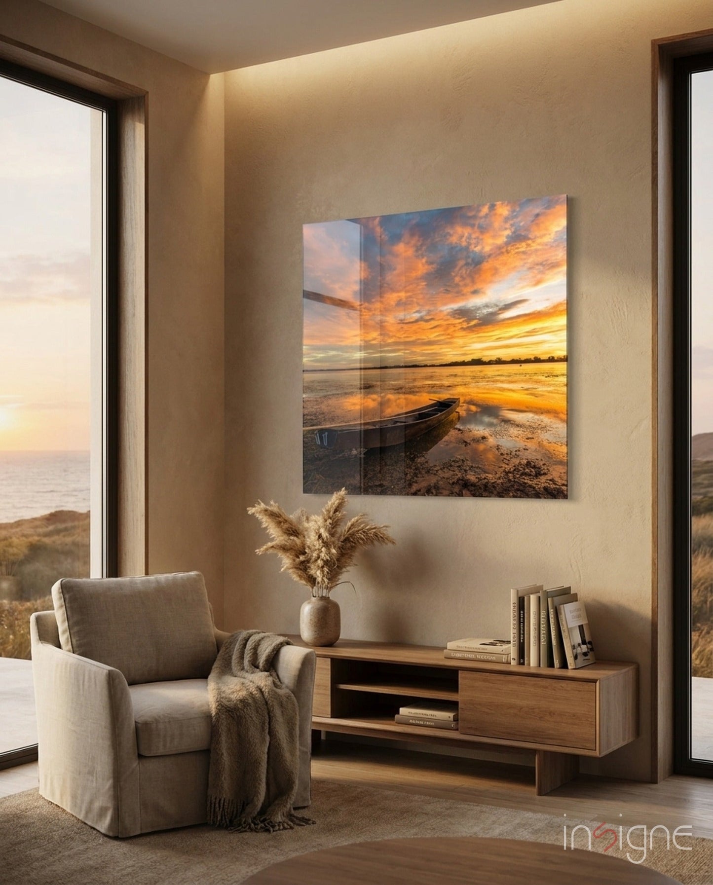 Sunset Glass Wall Art
