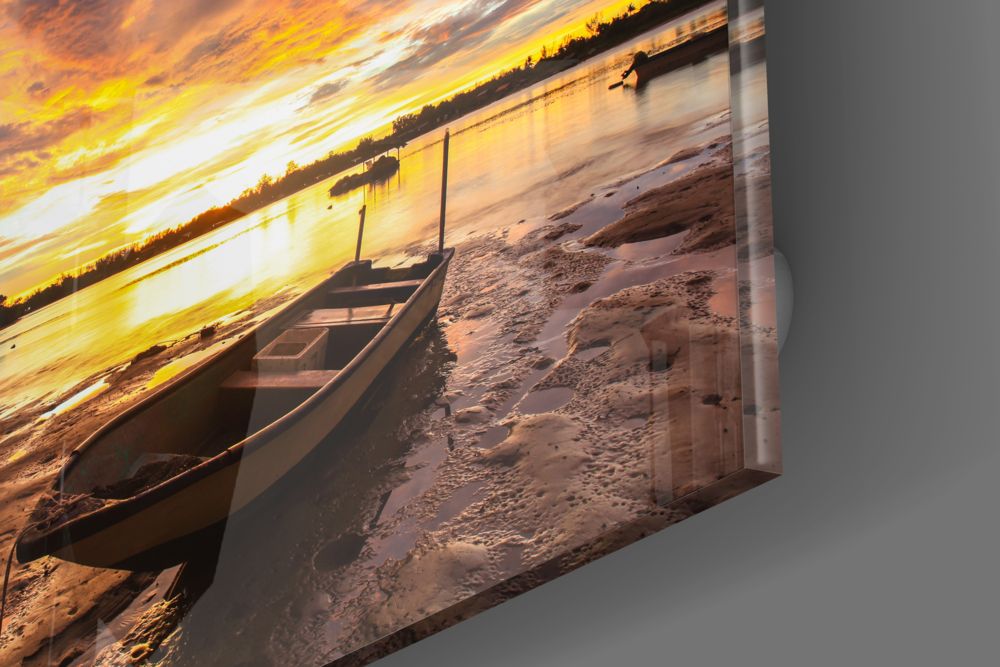 Boat Glass Wall Art