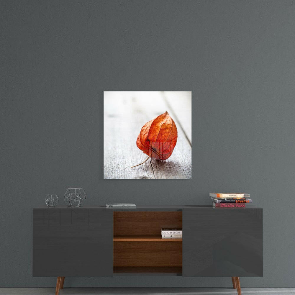 Dry Leaf Glass Wall Art-3