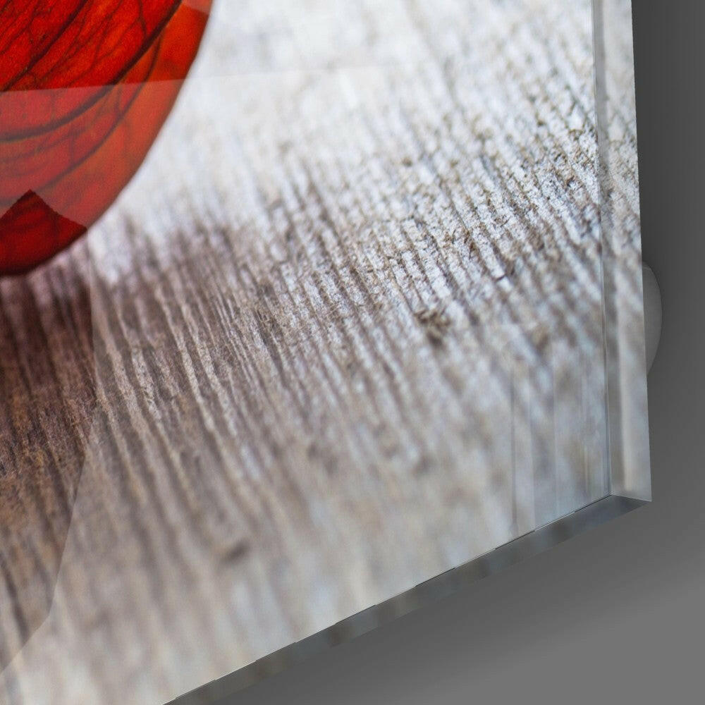 Dry Leaf Glass Wall Art-2
