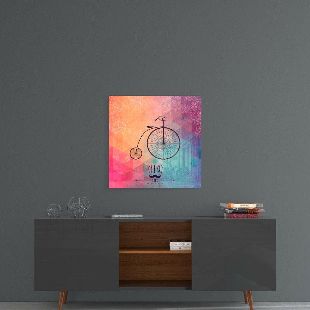 Retro Bicycle Glass Wall Art-3
