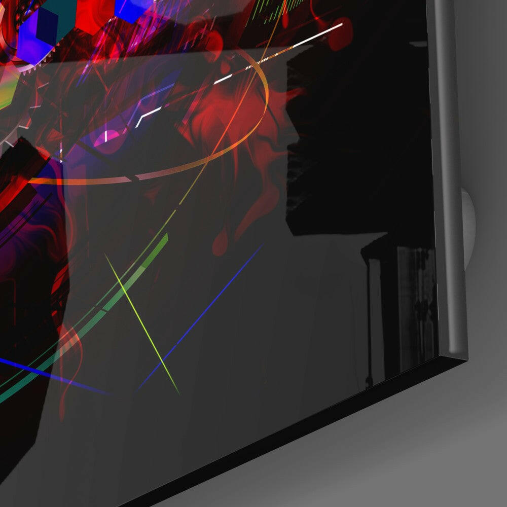 Mechanical Harmony Glass Wall Art-2
