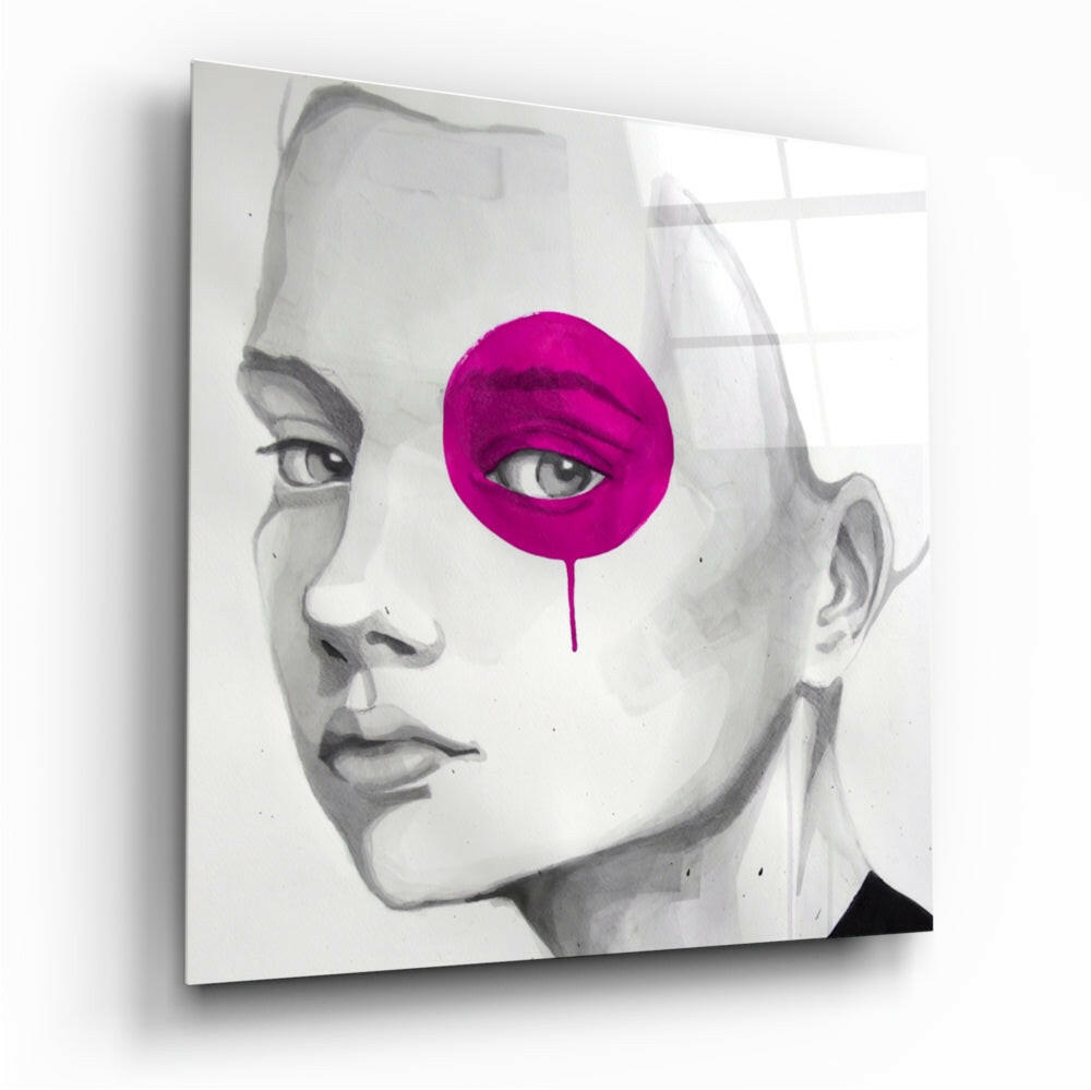 Pink Look Glass Wall Art-0