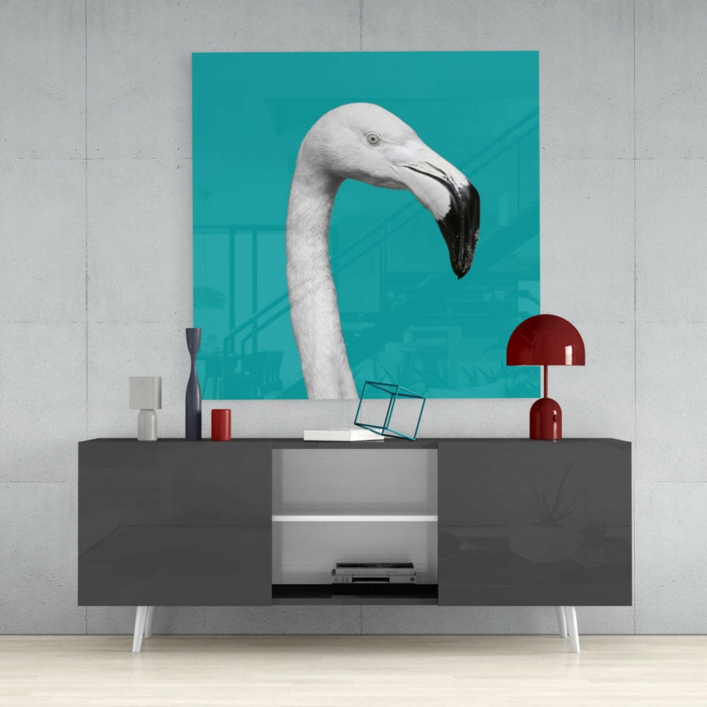 Flamingo Glass Wall Art
