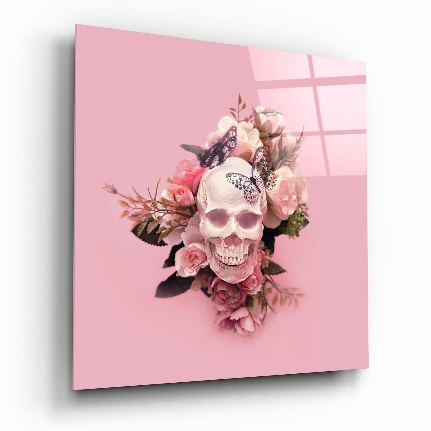 Flower Head Glass Wall Art