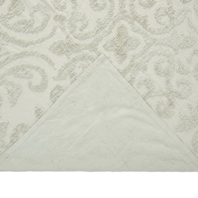 King Size 100-Percent Cotton Chenille 3-Piece Coverlet Bedspread Set in Sage-4