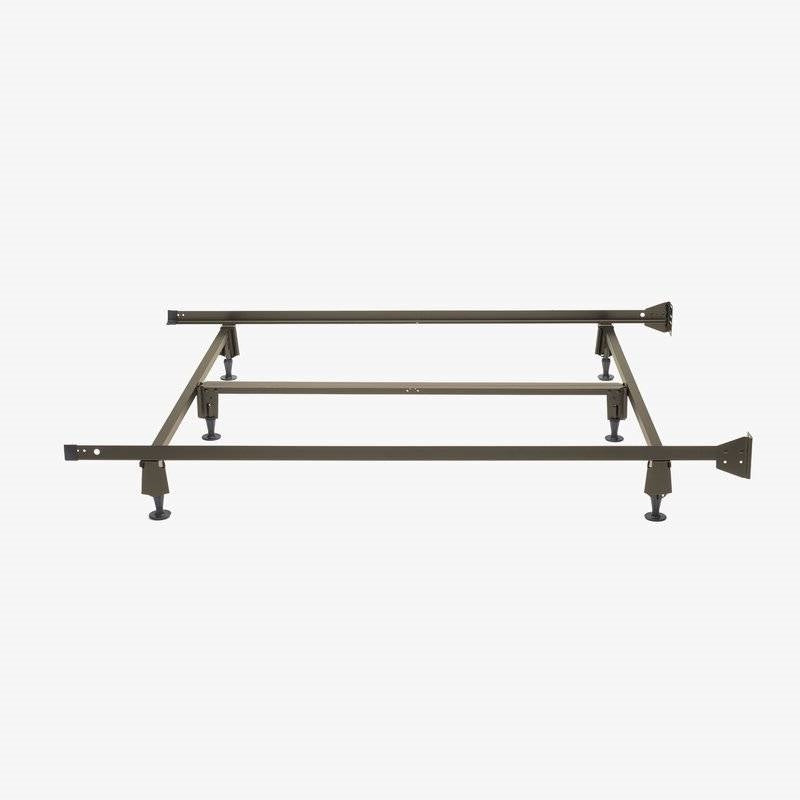 King size Steel Metal Bed Frame with Bolt-on Headboard Brackets-0