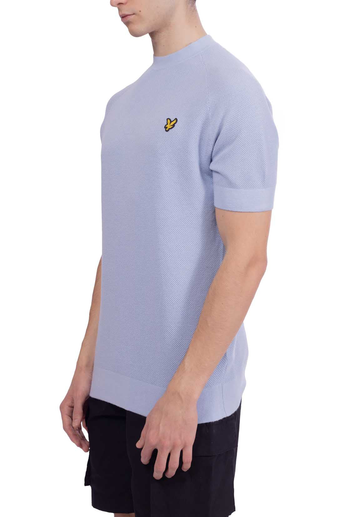 LYLE & SCOTT - Men's knitted T-shirt in linen blend-9