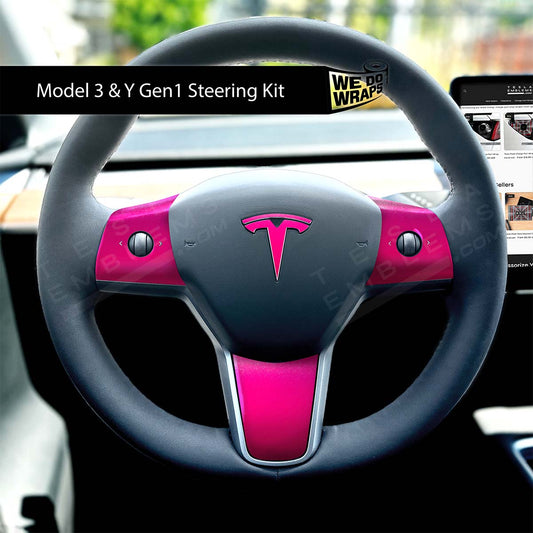 KPMF Momentum Pink Tesla Steering Wheel Wrap | MY 2019-'25