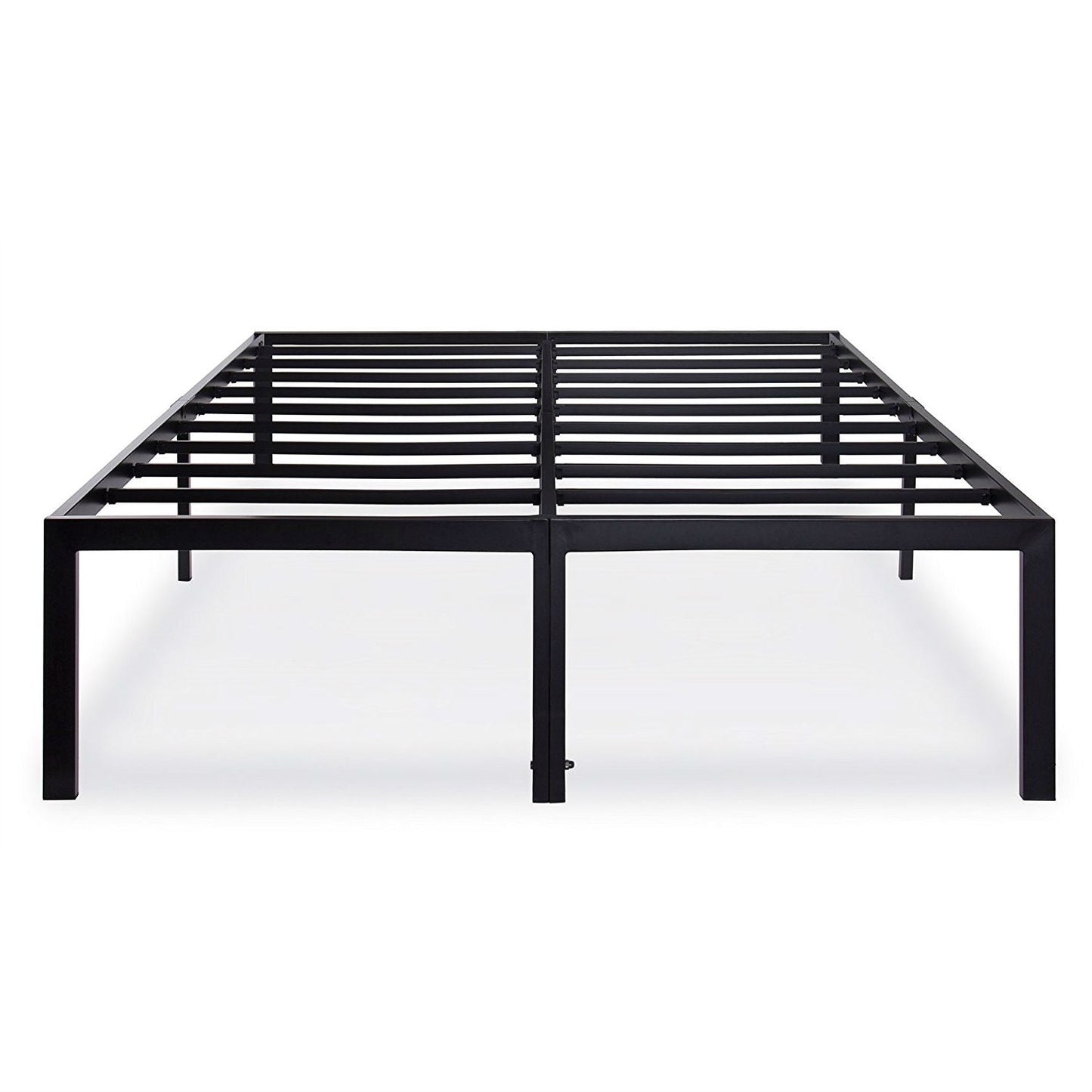 King size 18-inch High Rise Heavy Duty Metal Platform Bed Fame with Steel Slats-0