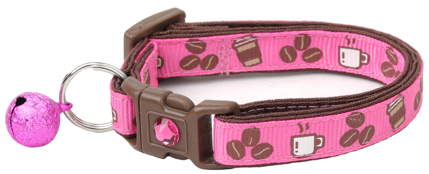 Coffee Beans Breakaway Cat Collar-7