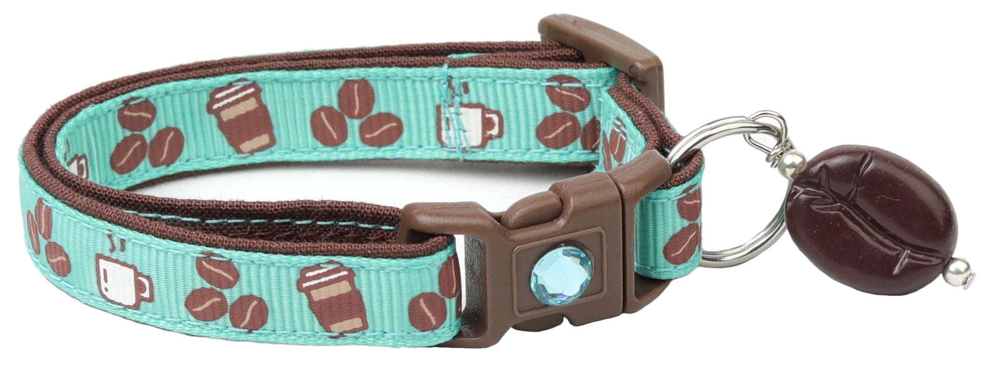 Coffee Beans Breakaway Cat Collar-18