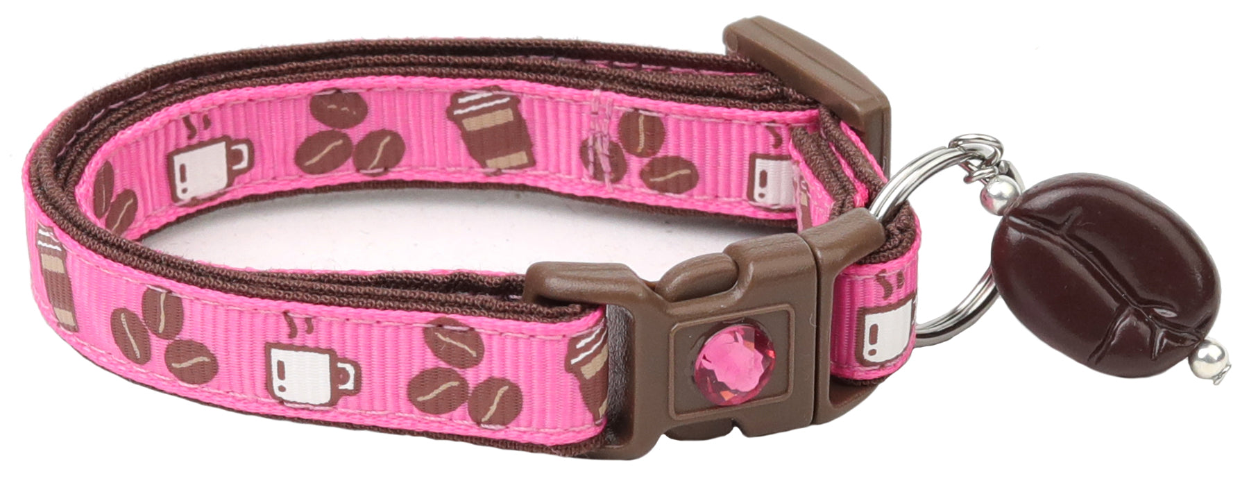 Coffee Beans Breakaway Cat Collar-20
