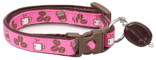 Coffee Beans Breakaway Cat Collar-20