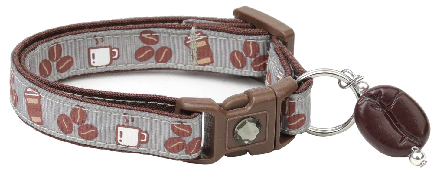 Coffee Beans Breakaway Cat Collar-23