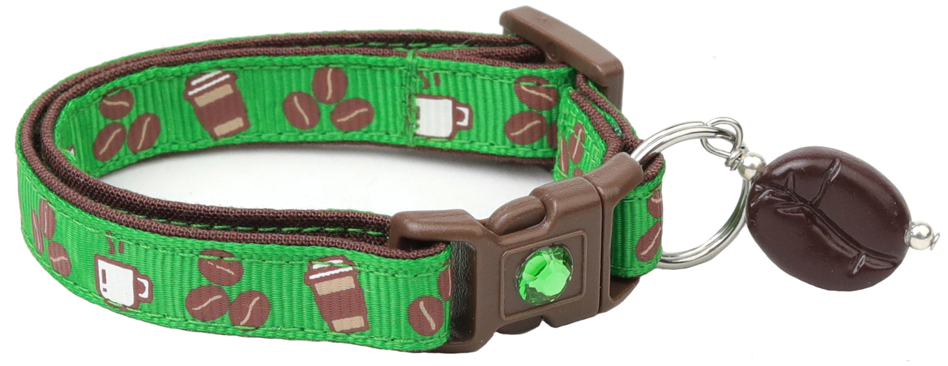Coffee Beans Breakaway Cat Collar-22