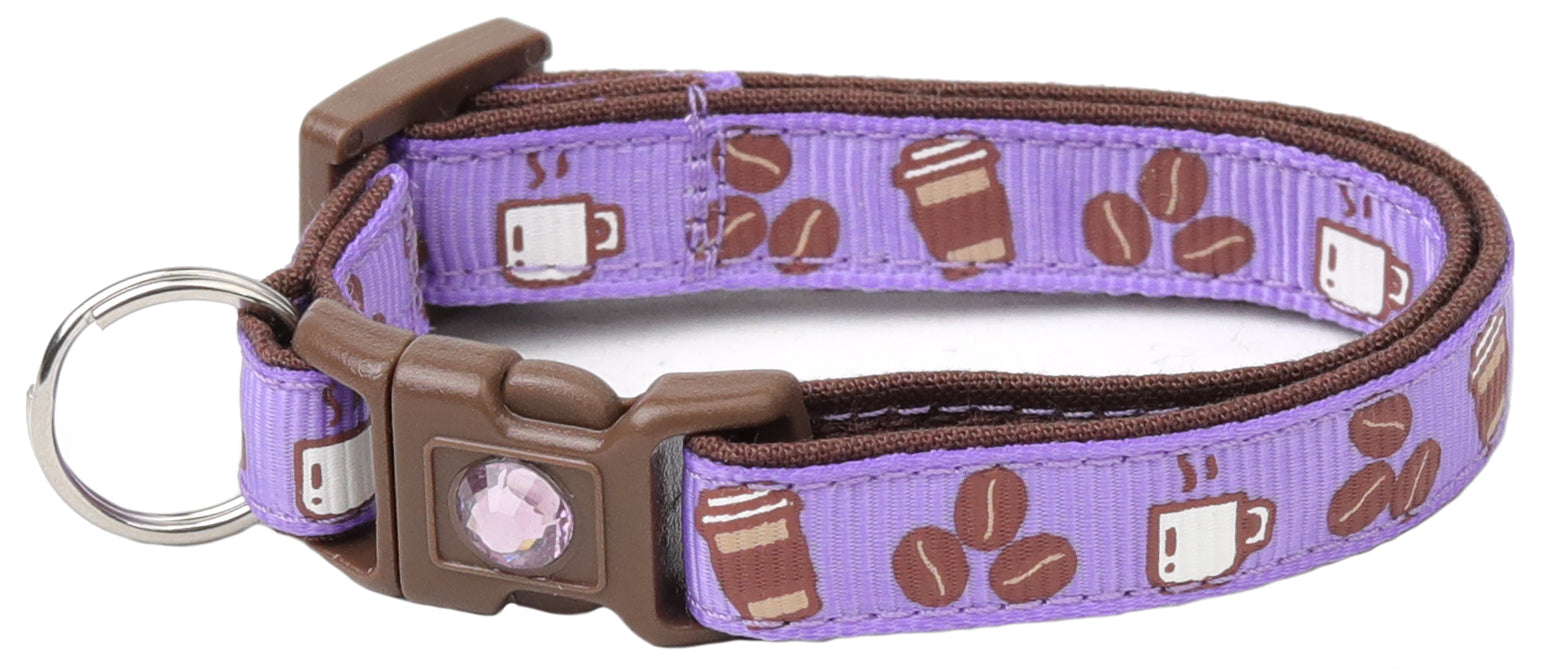 Coffee Beans Breakaway Cat Collar-41