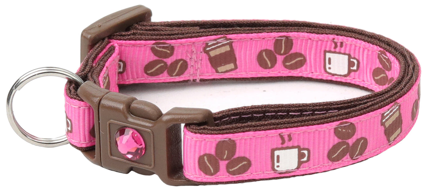 Coffee Beans Breakaway Cat Collar-40