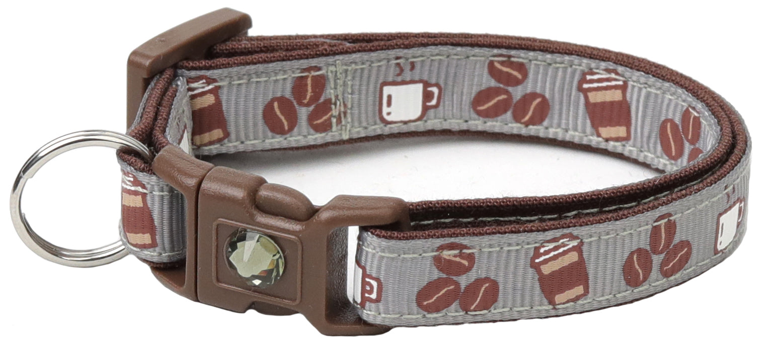 Coffee Beans Breakaway Cat Collar-43