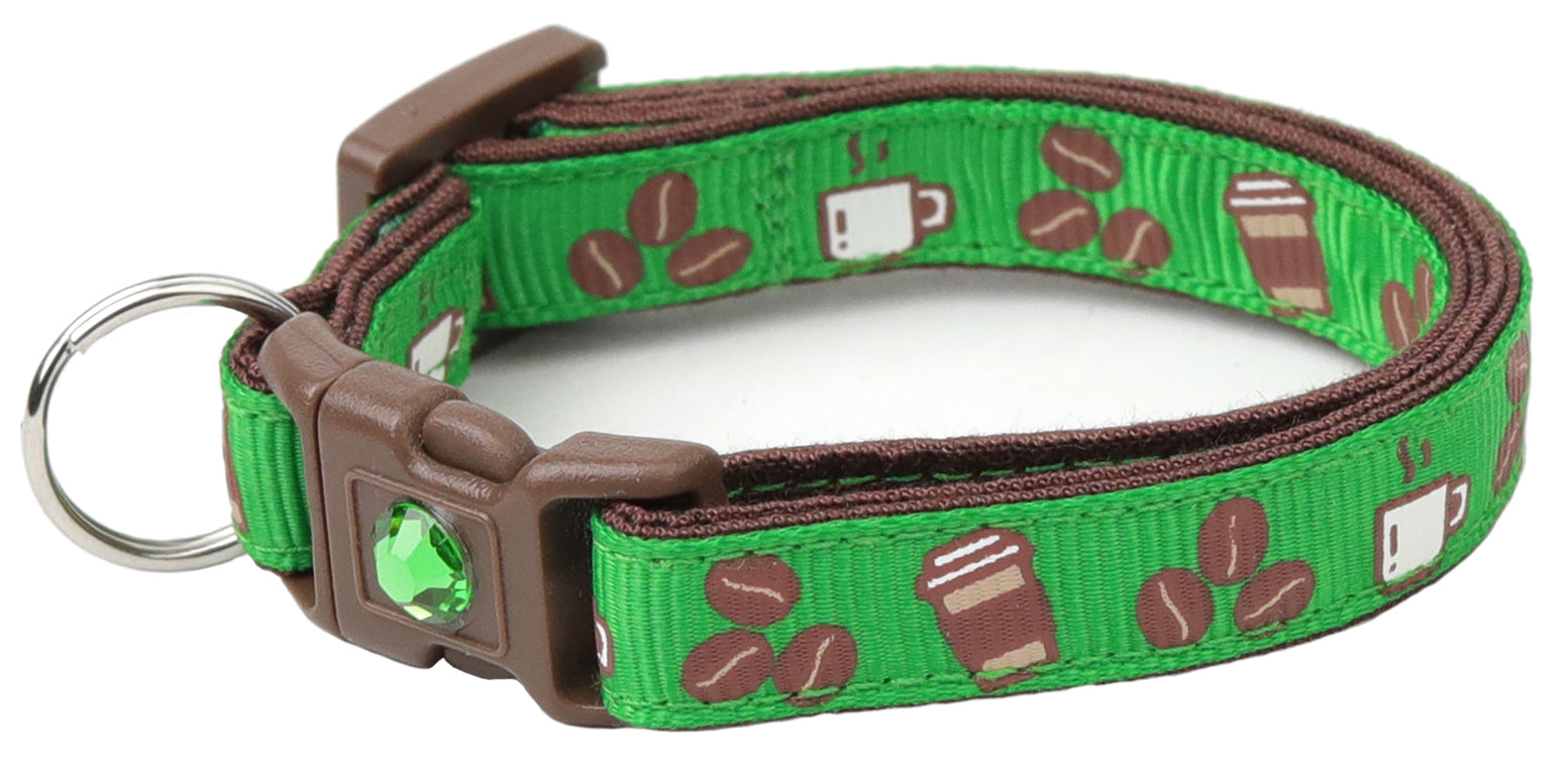 Coffee Beans Breakaway Cat Collar-42