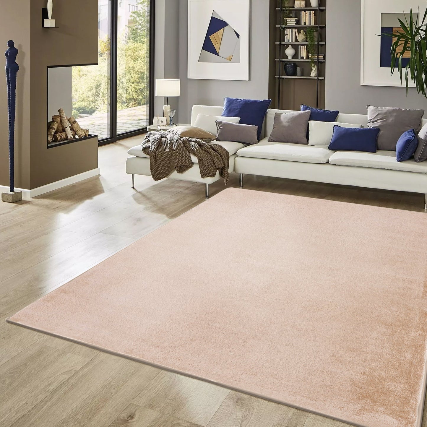 Cream Plush Area Rug-2