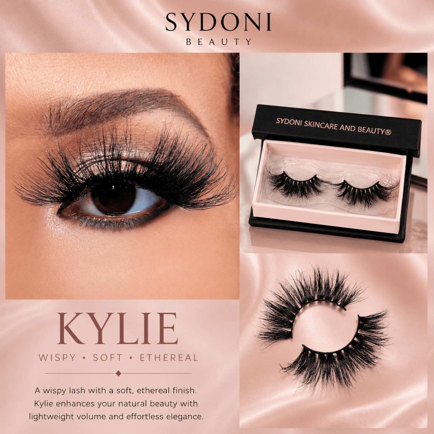 SYDONI "KYLIE" LUXURY MINK LASHES - Handcrafted Glamour inspired by a Lovely Young Woman Whose Elegant Tall Stature Never Went Unnoticed