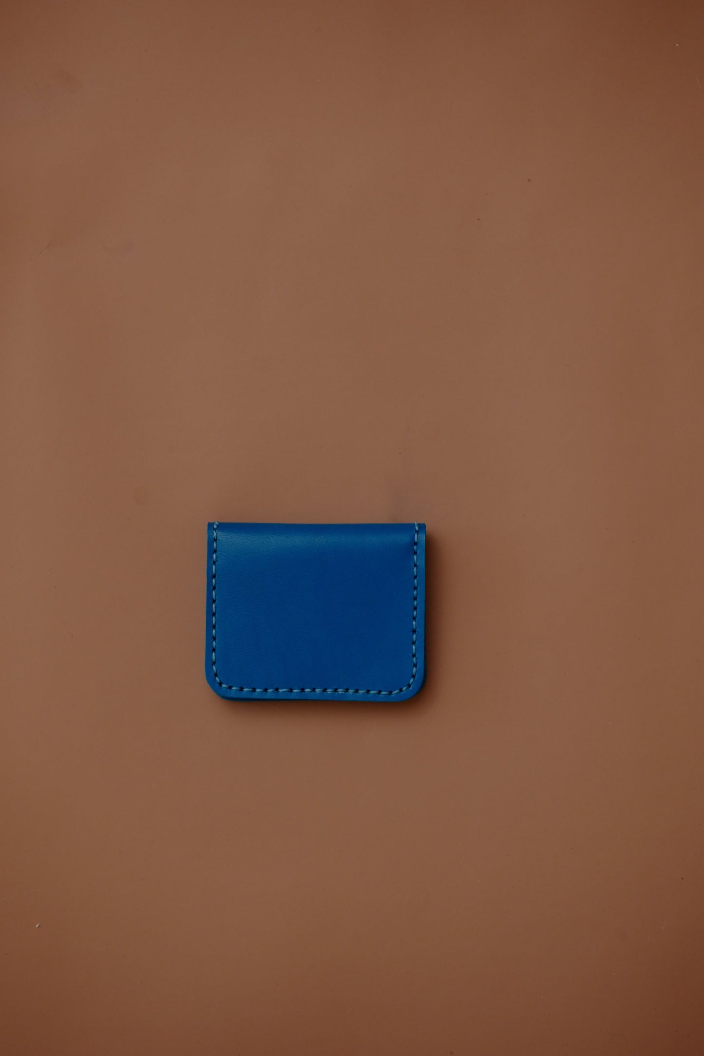 Leather cardholder Wallet Pacific Blue