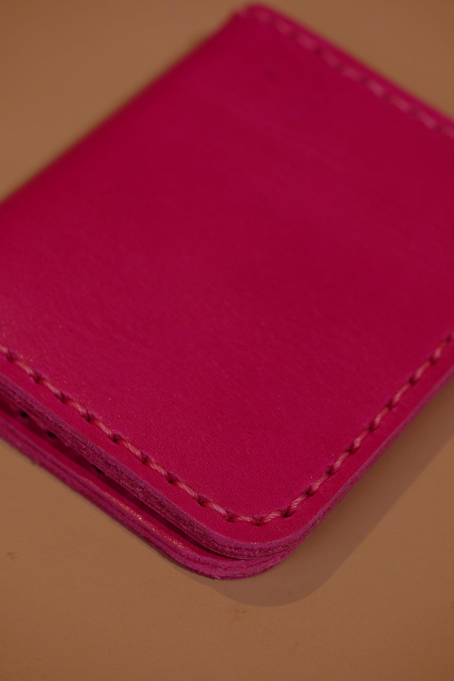 Leather Cardholder Wallet Pink