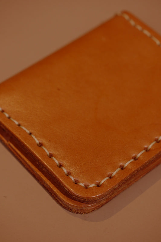 Leather Cardholder Wallet Camel
