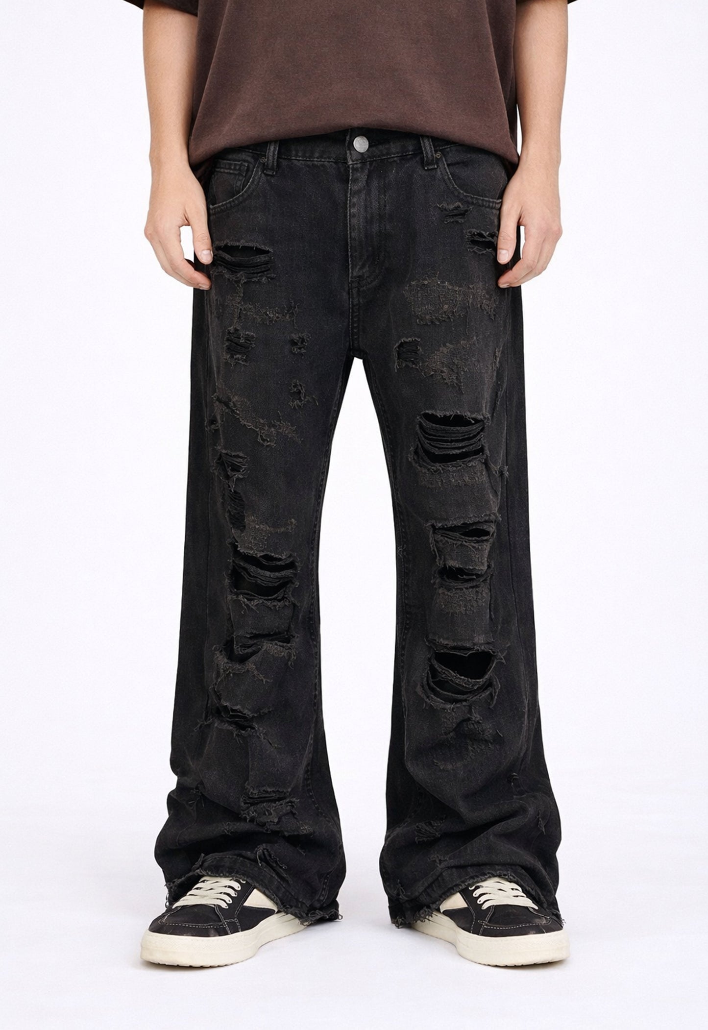 DARK DESTROYED DENIM