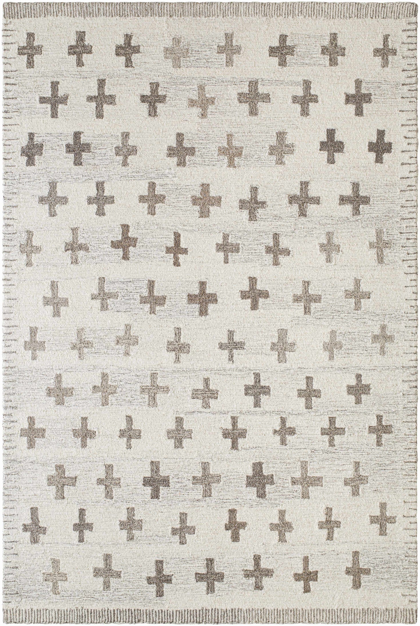 Lotta Ivory Modern Wool Area Rug-0