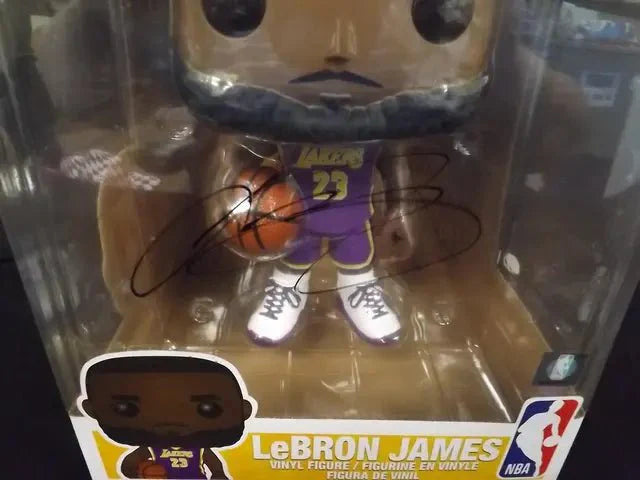 Funko Pop! vinyl figure of a basketball player in a clear packaging with branding.