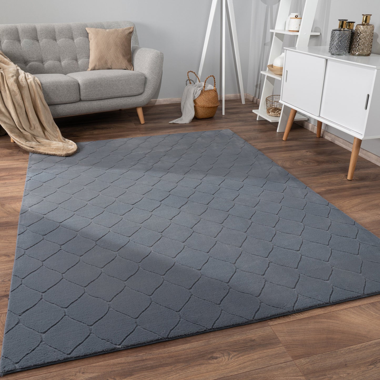 Soft Washable Area Rug Aspen with Moroccan Pattern-0