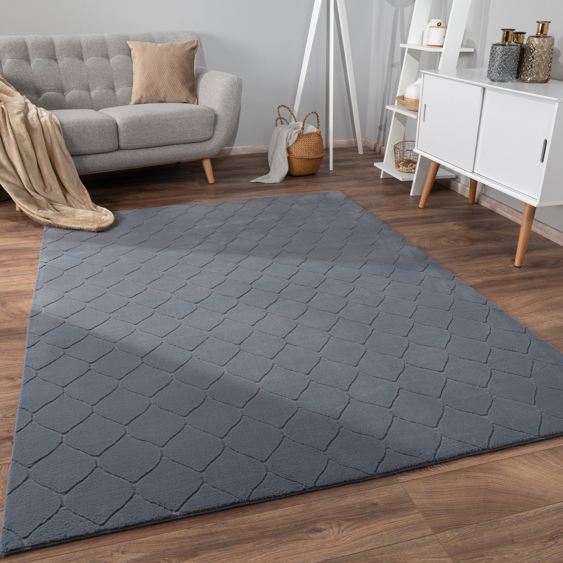 Soft Washable Area Rug Aspen with Moroccan Pattern-0