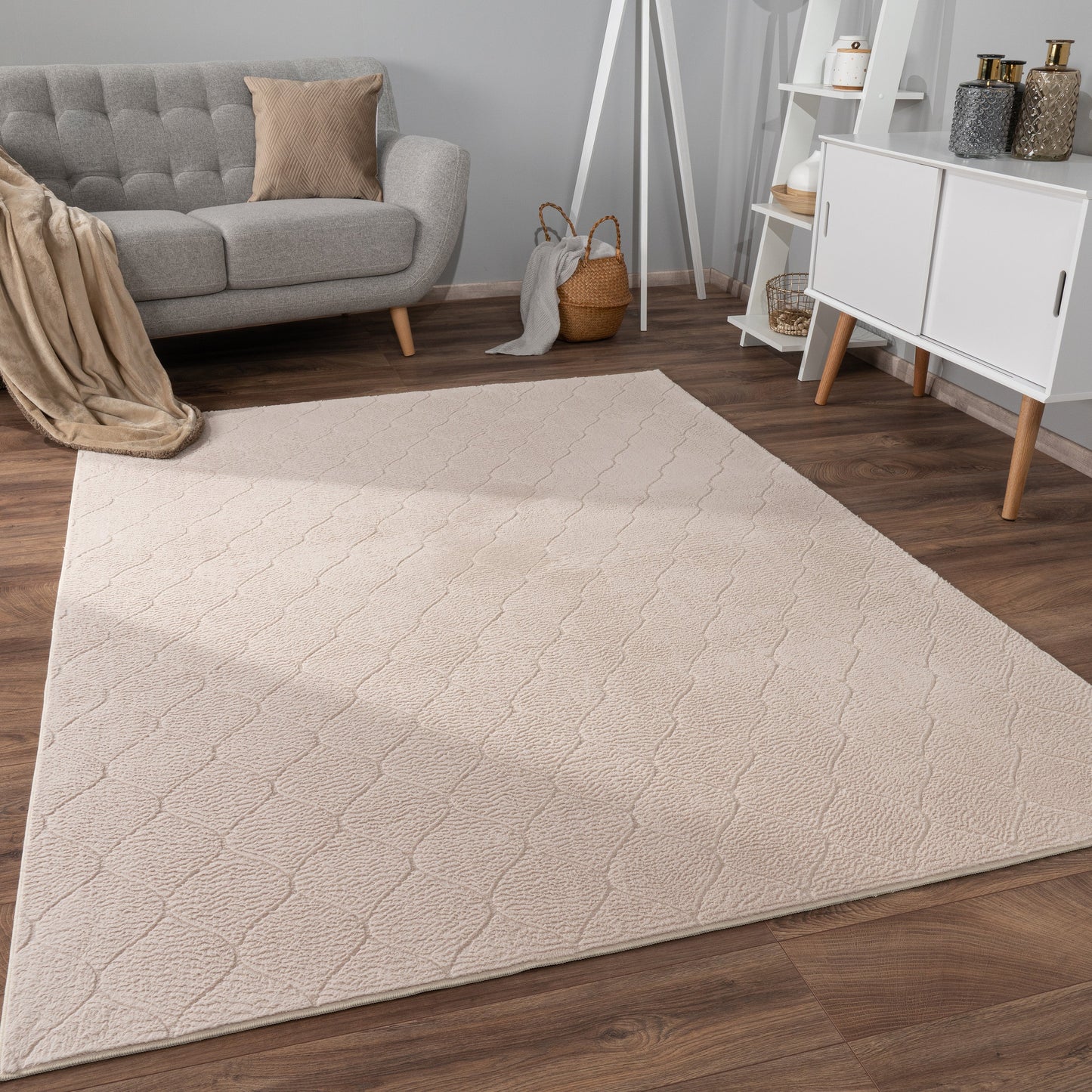 Soft Washable Area Rug Aspen with Moroccan Pattern-4