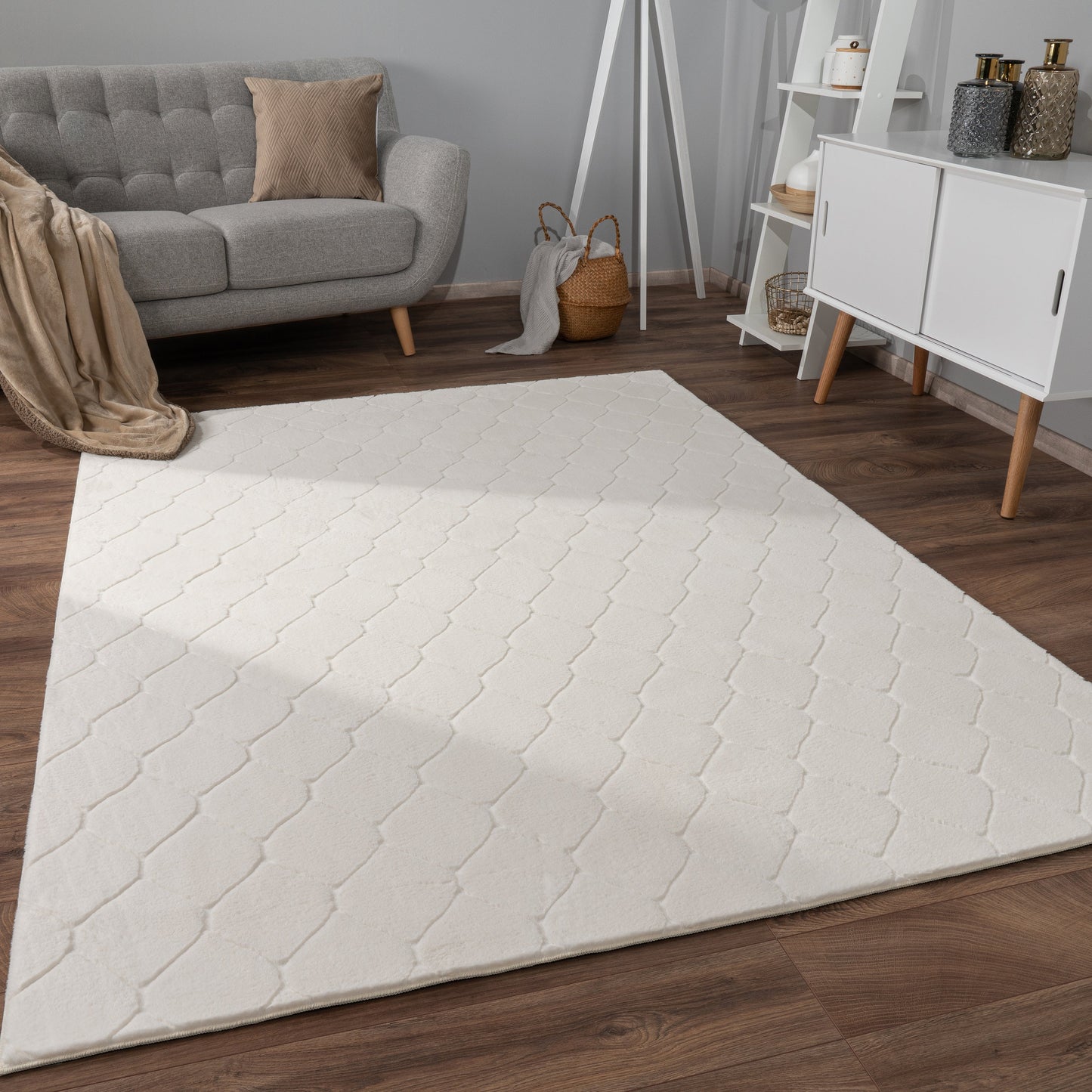 Soft Washable Area Rug Aspen with Moroccan Pattern-5