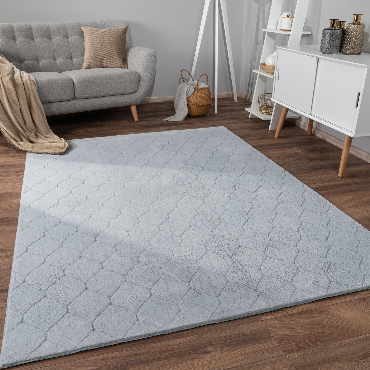 Soft Washable Area Rug Aspen with Moroccan Pattern-6