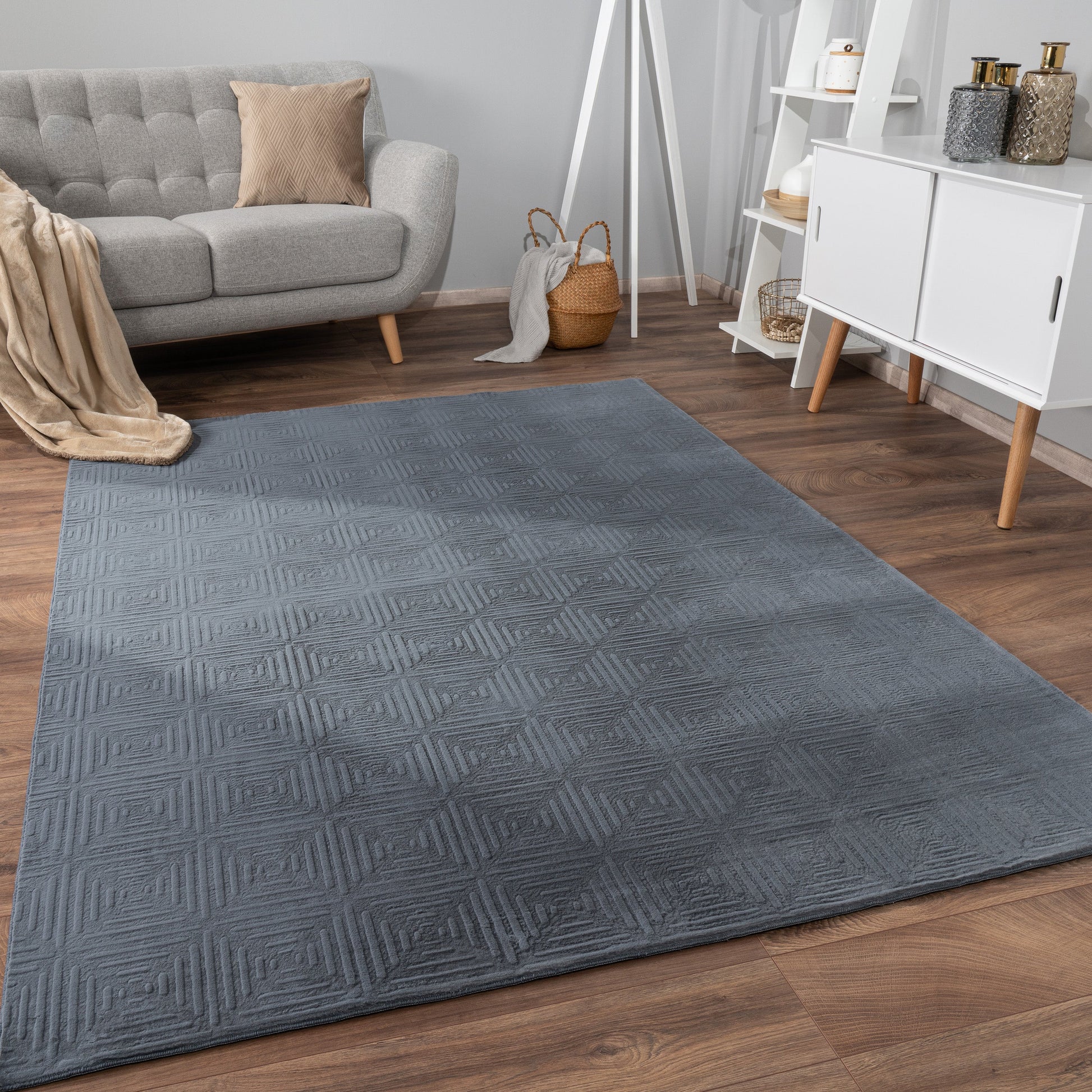 Soft Washable Area Rug Aspen with High-Low Pattern-0